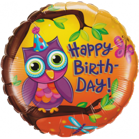 Colourful Birthday Owl 46cm: $21.50