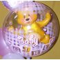 Baby Girl Blocks & Bear Double Bubble Balloon: $33.50