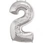 Number 2 Silver Supershape 86 cm: $37.50