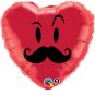 Funny Mustache Face Heart 46cm