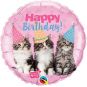 Birthday Kittens foil 56cm: $21.50